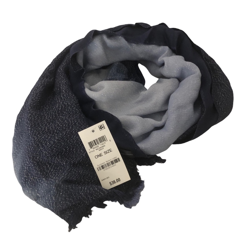 Collective Concepts blue shimmery gradient scarf